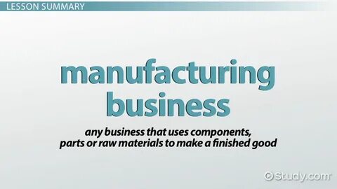 Manufacturing business is