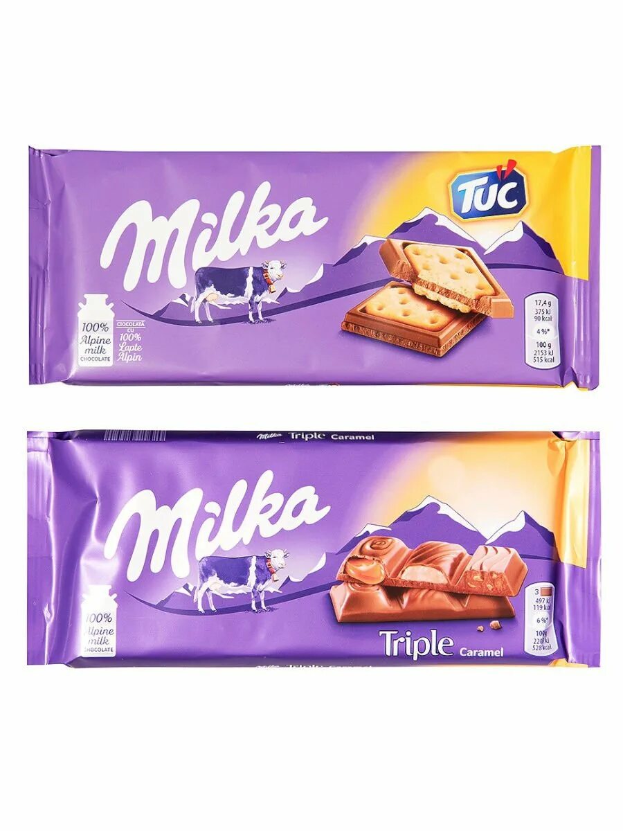 Милка трипл шоколад. Шоколад Milka tuc. Милка трипл карамель. Милка шоколад 90г. Милка вики