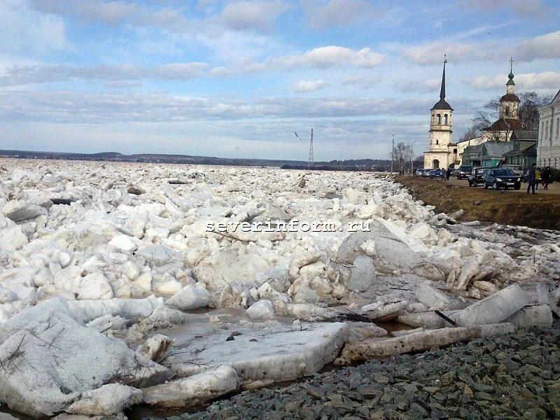 Ледоход в вологодской области