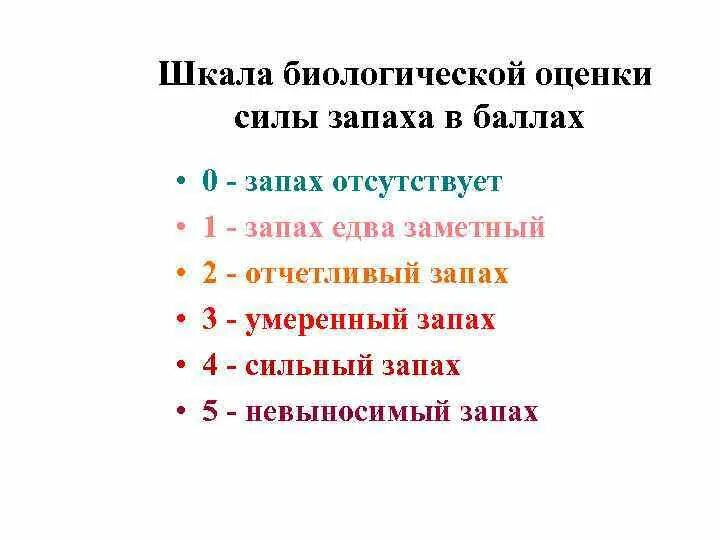 Шкала для оценки запаха. Оценка силы в баллах. Шкала для оценки запаха воды. Шкала оценки биологии. Запах воды в баллах