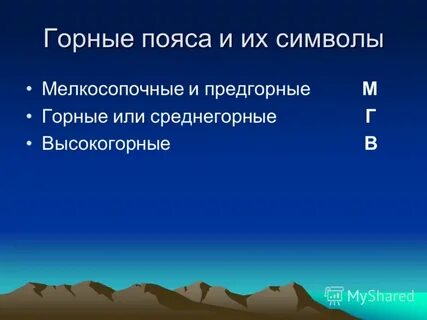 Горные пояса