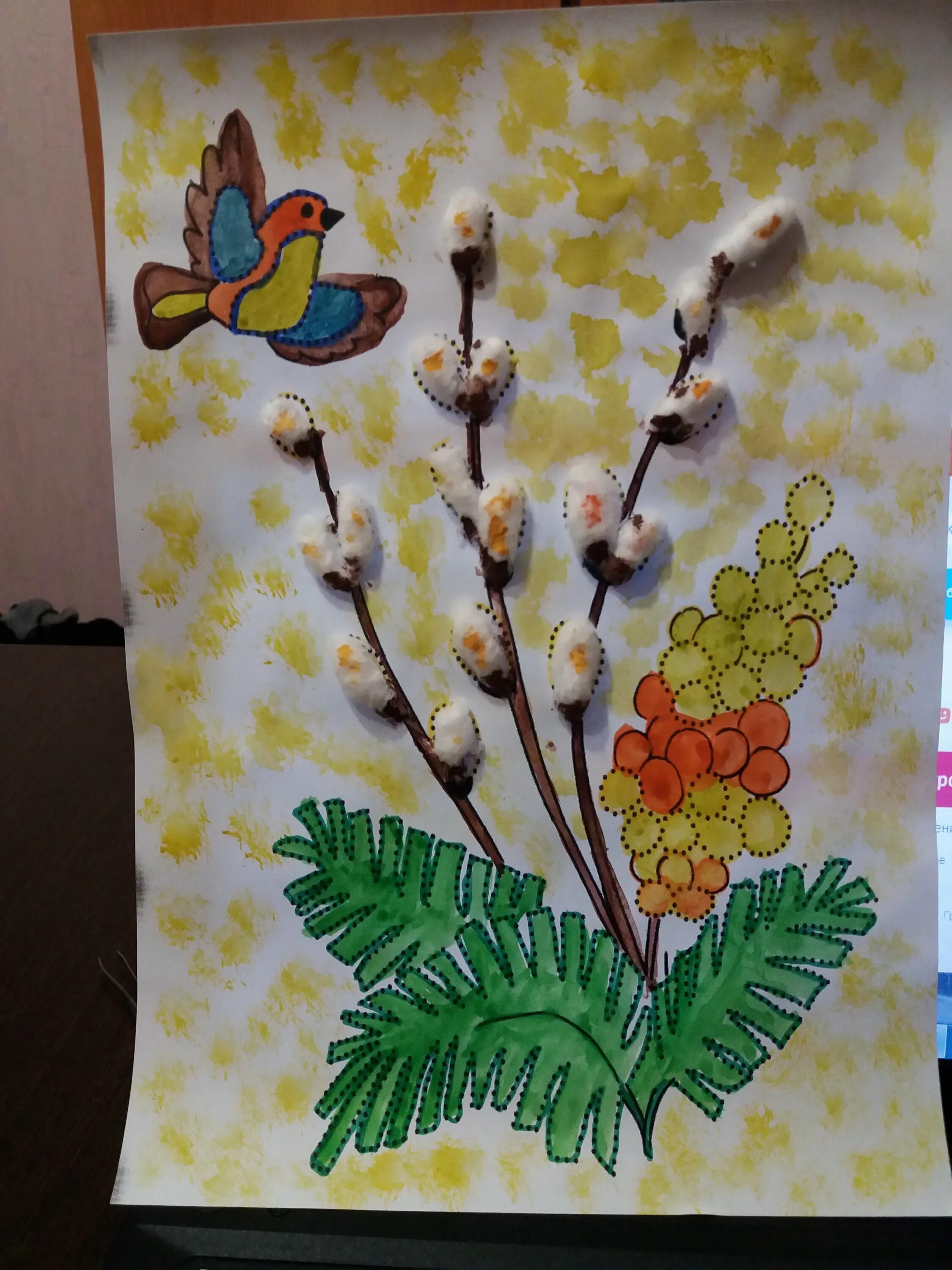 Поделки на апрель. Аппликация на весеннюю тему. весенние поделки для детей.