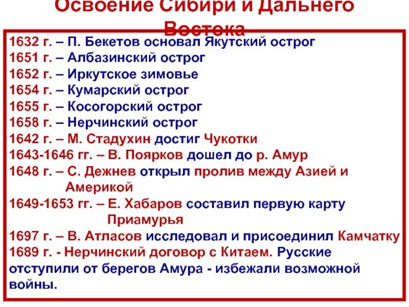 Города сибири основанные в 17 веке 4