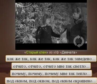 Старый клен текст минус