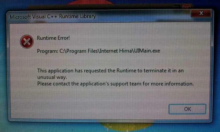 This application has requested the runtime