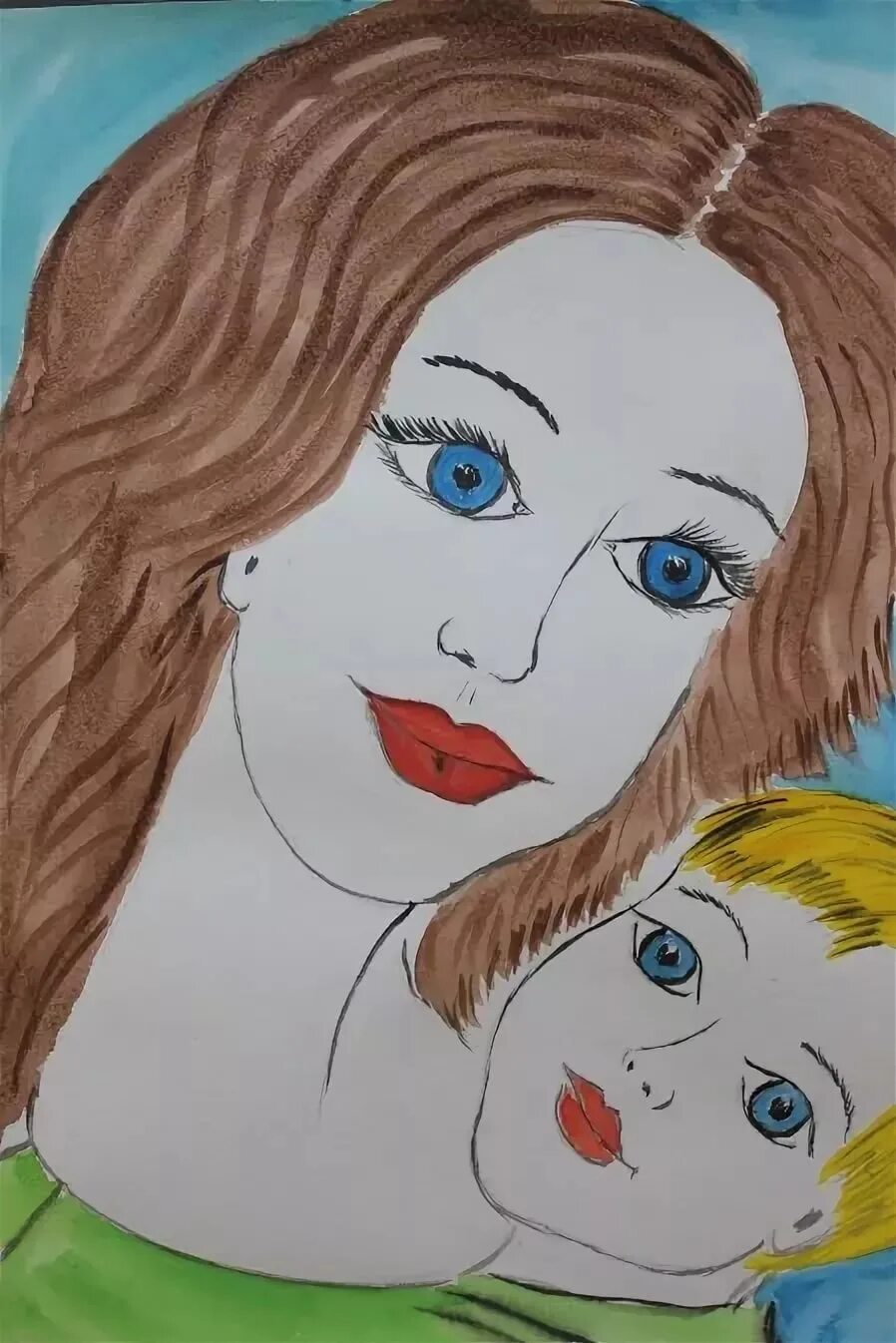 Портрет мамы и ребенка