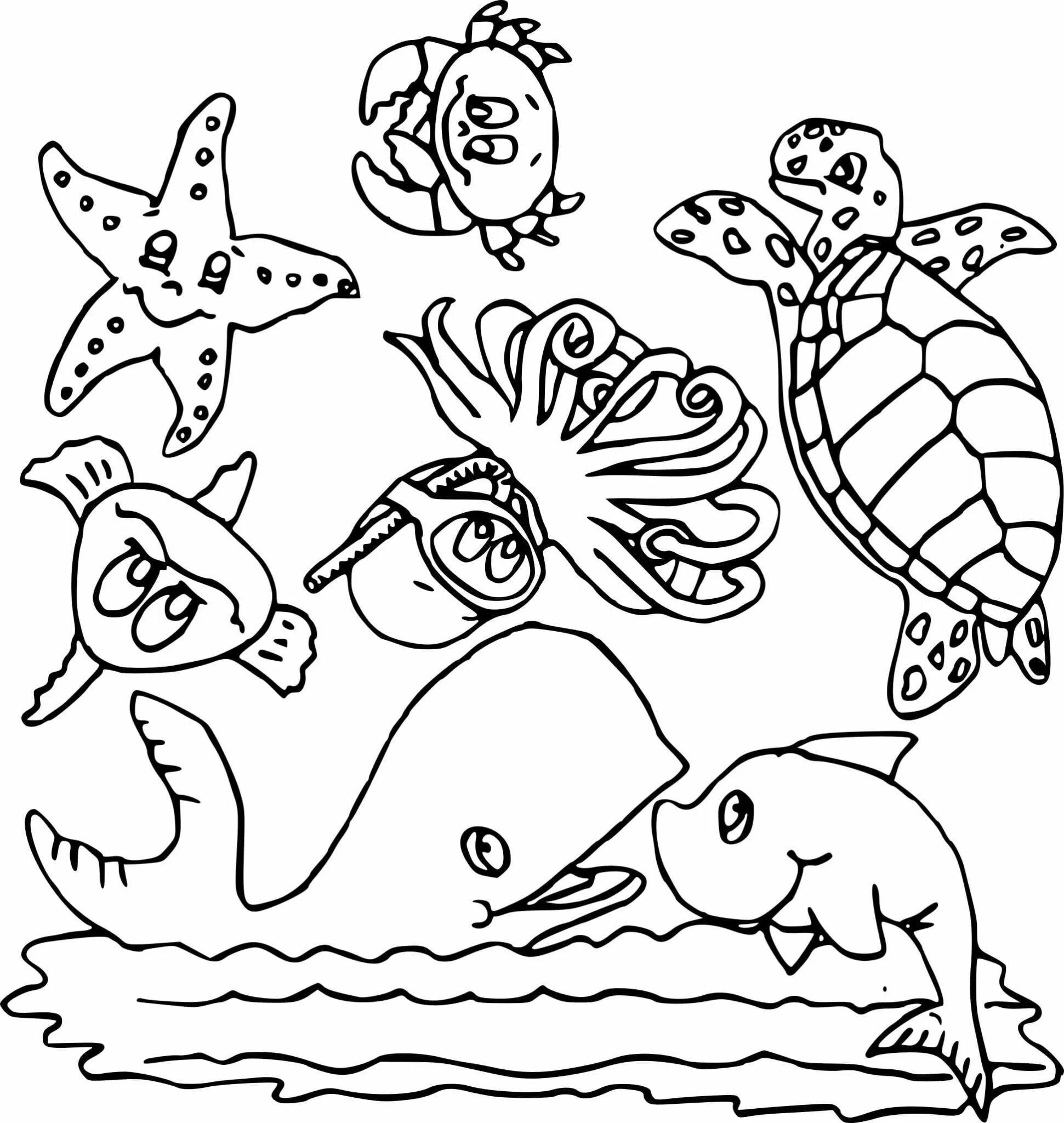 Раскраски обитатели морей. Раскраски морские обитатели морей и океанов для детей. Раскраски для малышей морские обитатели. Раскраска "морские жители". Раскраска морские обитател.