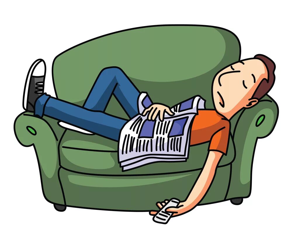 Человек лежит на диване. Ленивый человек. Лентяй лежит на диване. Человечек лежит на диване.