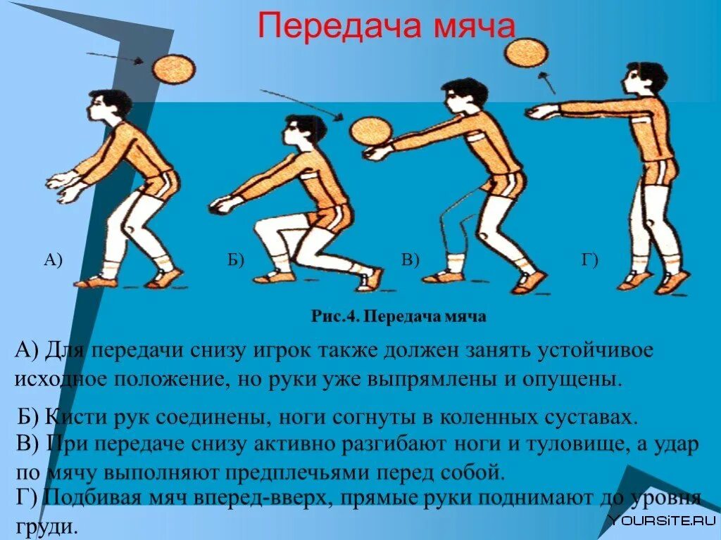 Как правильно принимать в волейболе. Техника выполнения передачи снизу в волейболе. Техника передачи мяча снизу в волейболе. Техника выполнения передачи в волейболе сверху и снизу. Верхняя и нижняя передачи в волейболе техника выполнения передач.