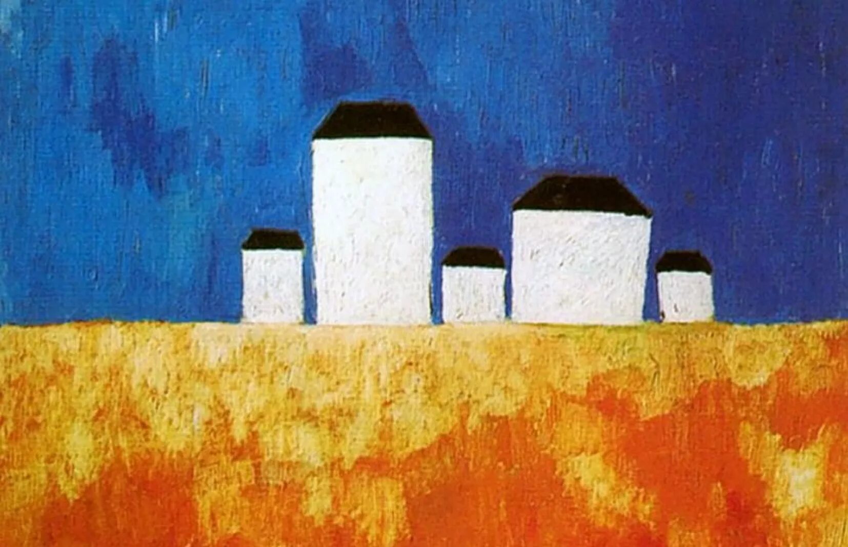 малевич картины пейзаж