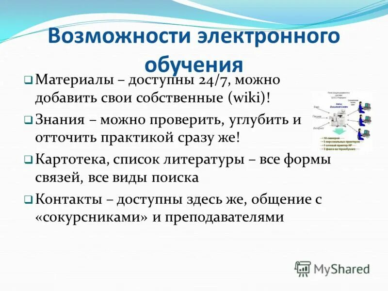 Функции безбумажного салона. Функции безбумажного салона. Возможности электронных статей. Виды электронного обучения. Возможности электронных статей.