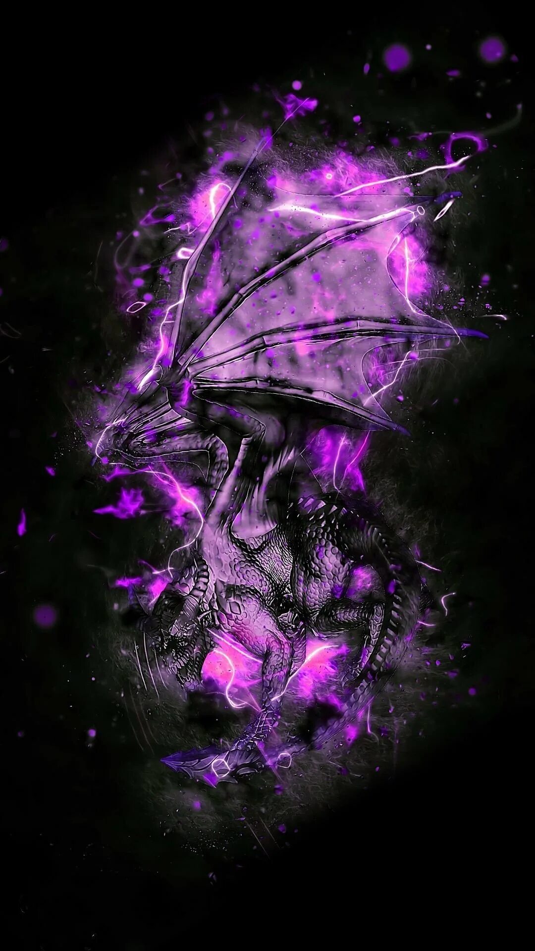 Перпл драгон. Черно фиолетовый дракон. Черно фиолетовый. Фиолетовая магия. Аватарка 2 на телефоне