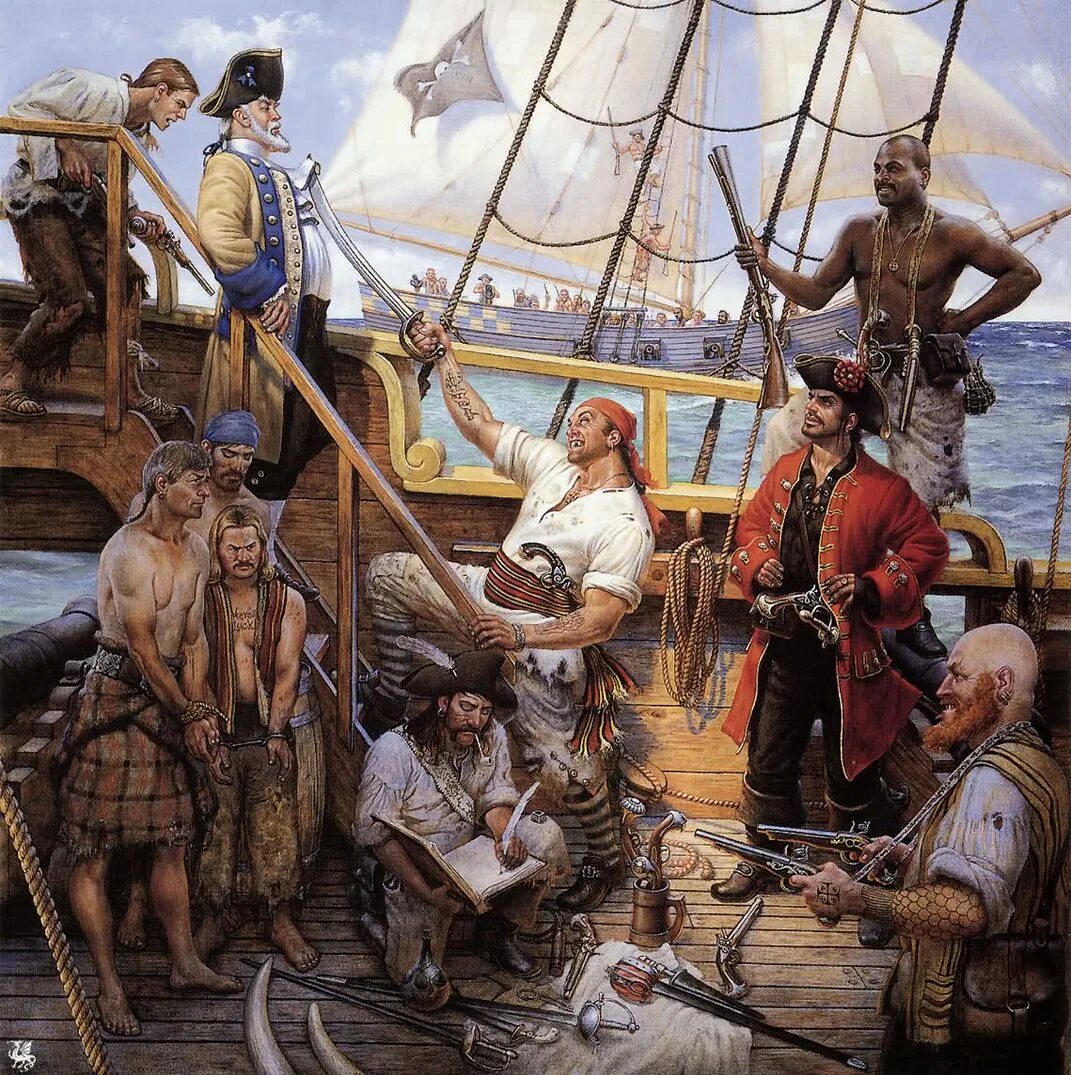 Нападение пиратов. Робинзон Крузо и пираты. Картины don Maitz пираты. Флибустьеры 17 века. Робинзон Крузо в плену у пиратов.