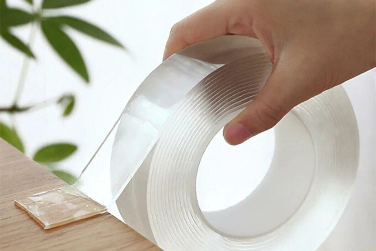 Клейкая лента двусторонняя/ Double-Sided Adhesive Tape. Лента-липучка 3m с двусторонним скотчем. Нано скотч двухсторонний. Липкая лента 3м. Замена скотча