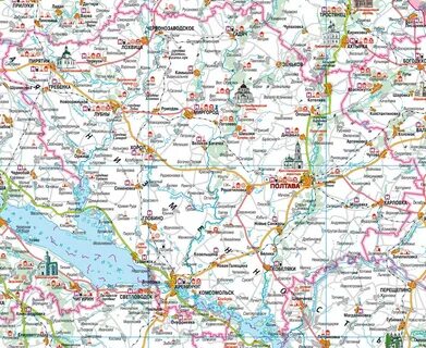 Полтавская область на карте
