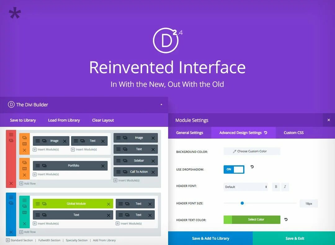 Interface builder. Divi. divi для вордпресс. divi builder wordpress.