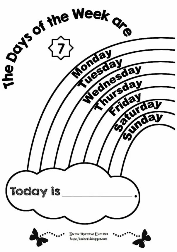 Дни недели раскраска. Days of the week задания. Дни недели на английском раскраска. Days of the week раскраска.