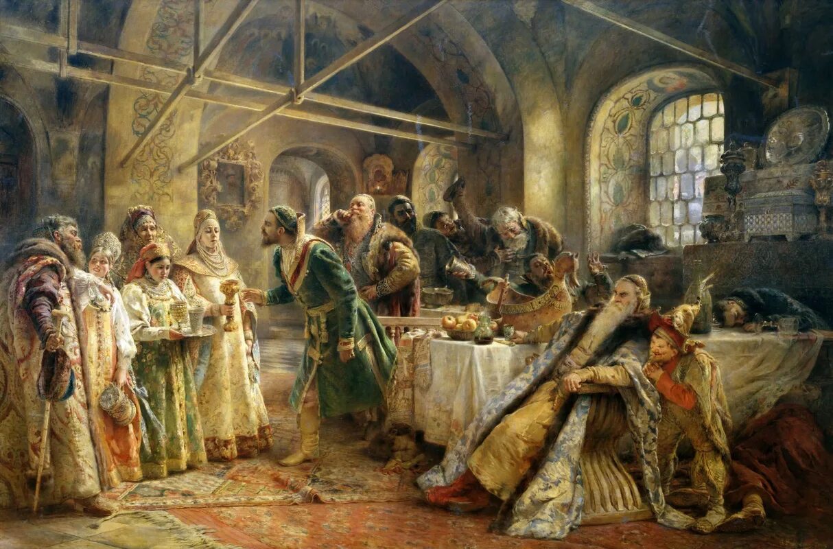 Боярин после царя. Константин маковский поцелуйный обряд. константин маковский, поцелуйный обряд (пир у боярина морозова). маковский константин егорович боярский свадебный пир. маковский константин егорович поцелуйный обряд.