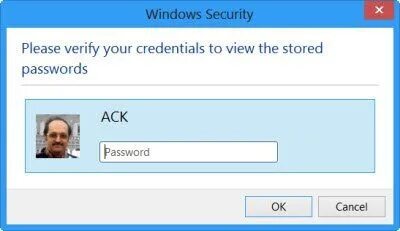 Credentials view. Credentials view