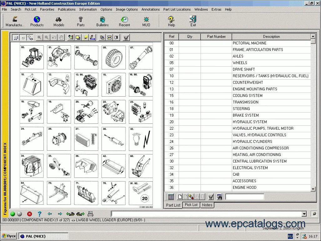 Каталог запчастей CNH. Parts catalog New Holland. New Holland Construction. Каталог new holland