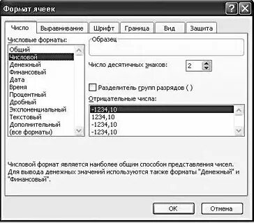 Общий формат ячейки это