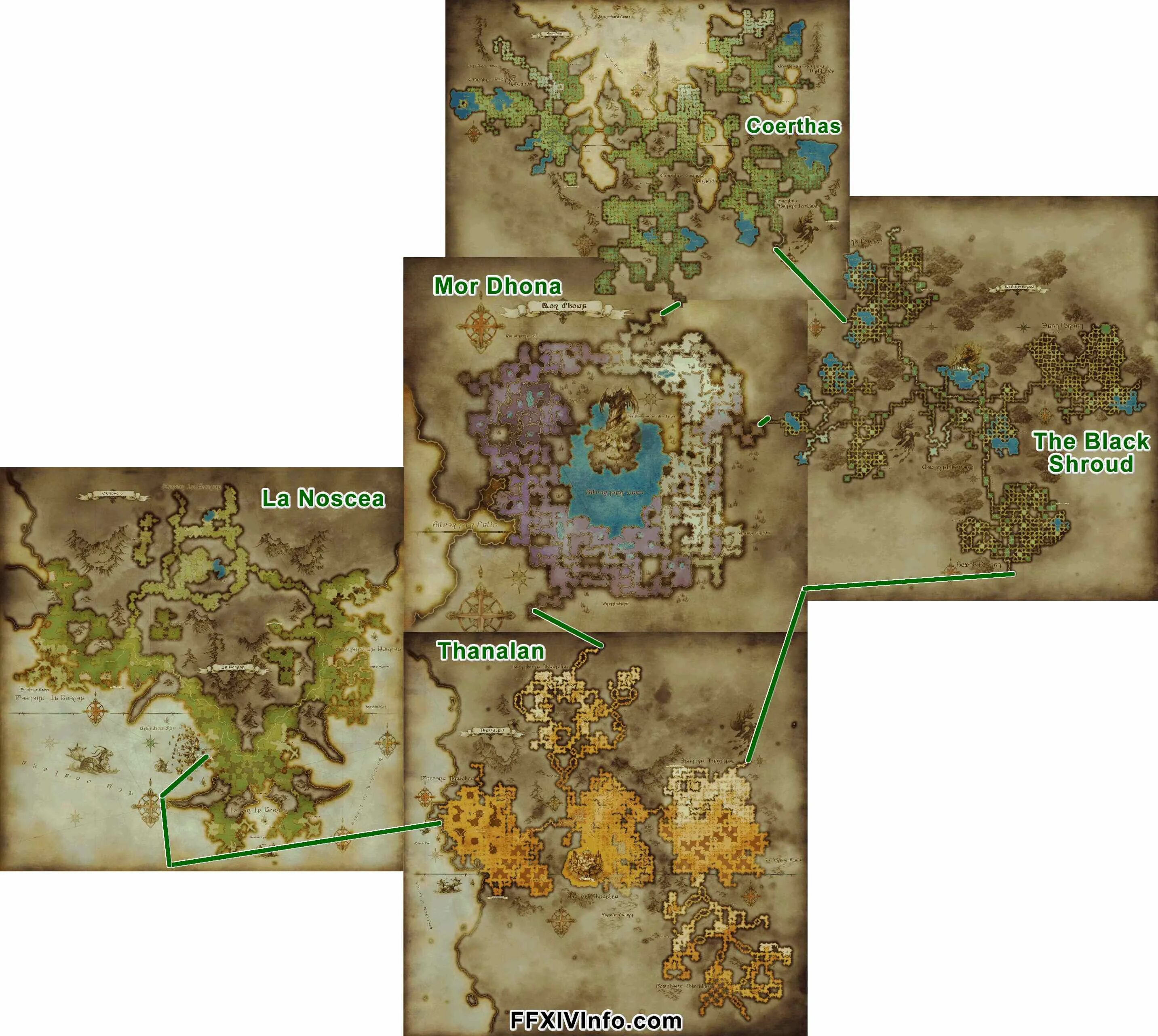 Final Fantasy 14 карта. Eorzea Map. Ff14 World Map. Leveling zones