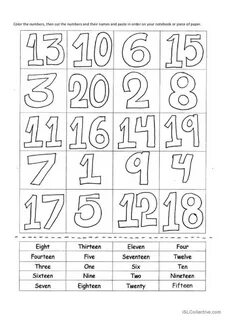 Numbers worksheets pdf