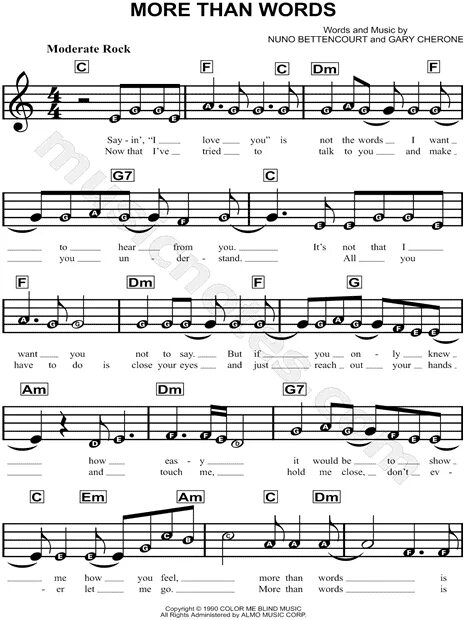 More than words text. More than words ноты для фортепиано. more than words. more than words tabs pdf. extreme more than words.