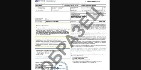Страховка в черногорию