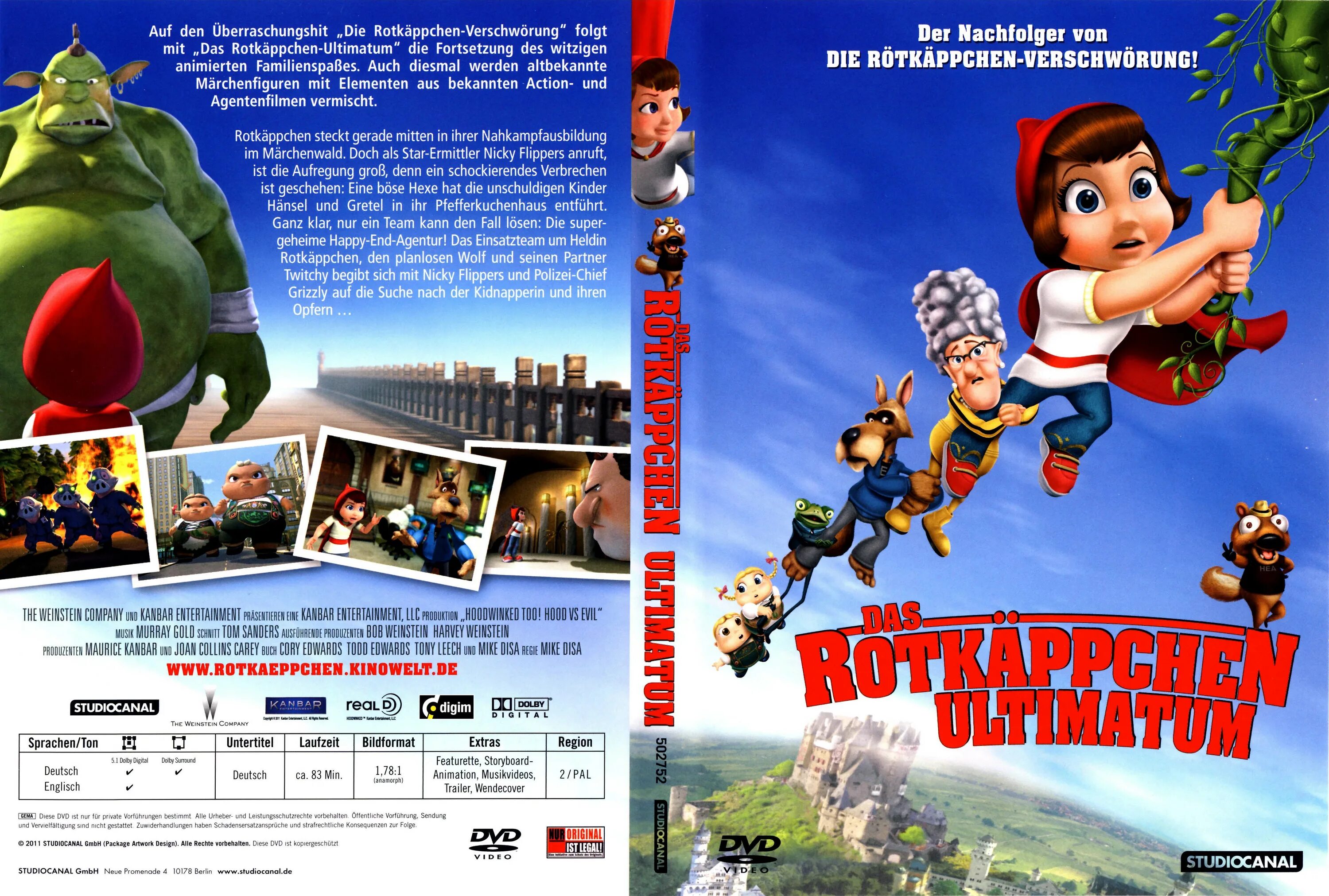 Hoodwinked 2. Мульты с продолжением dvd. hoodwinked too! hood vs. evil characters.