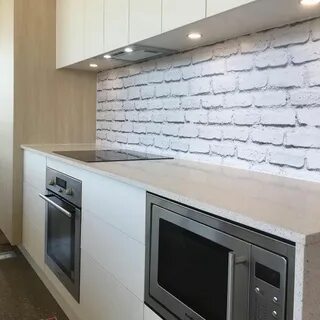 Стеновая панель кухни кирпич