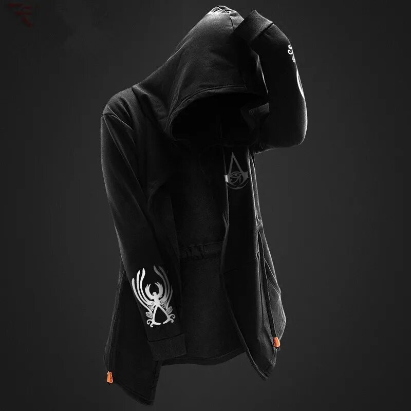 Как называется одежда с капюшоном. Мужской балахон с капюшоном assassin. толстовка мужская с ассасин крид 4 с капюшоном. мантия мужская с капюшоном черная ассасин крид. худи мужские ассасин.