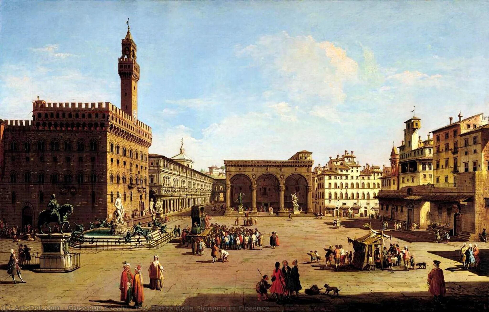 Возрождение 14 16 века. Площадь Синьории во Флоренции. Площадь Пьяцца делла Синьория. Джузеппе Дзокки Флоренция. Джузеппе Дзокки (1711—1767). Площадь Синьории во Флоренции (1744).