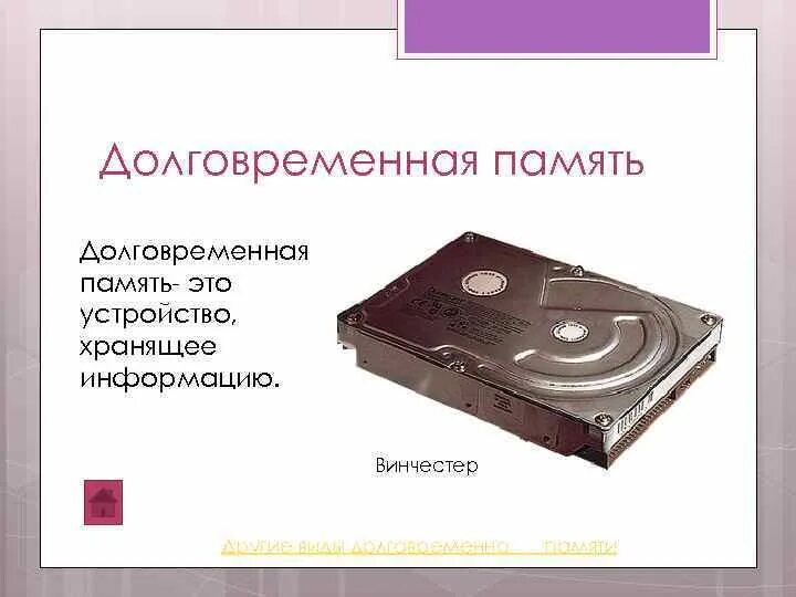 Для долговременной памяти служит. Память компьютера Оперативная память долговременная память схема. Долговременная память схема. Процессор долговременная память. Долговременная память компьютера жесткий диск.