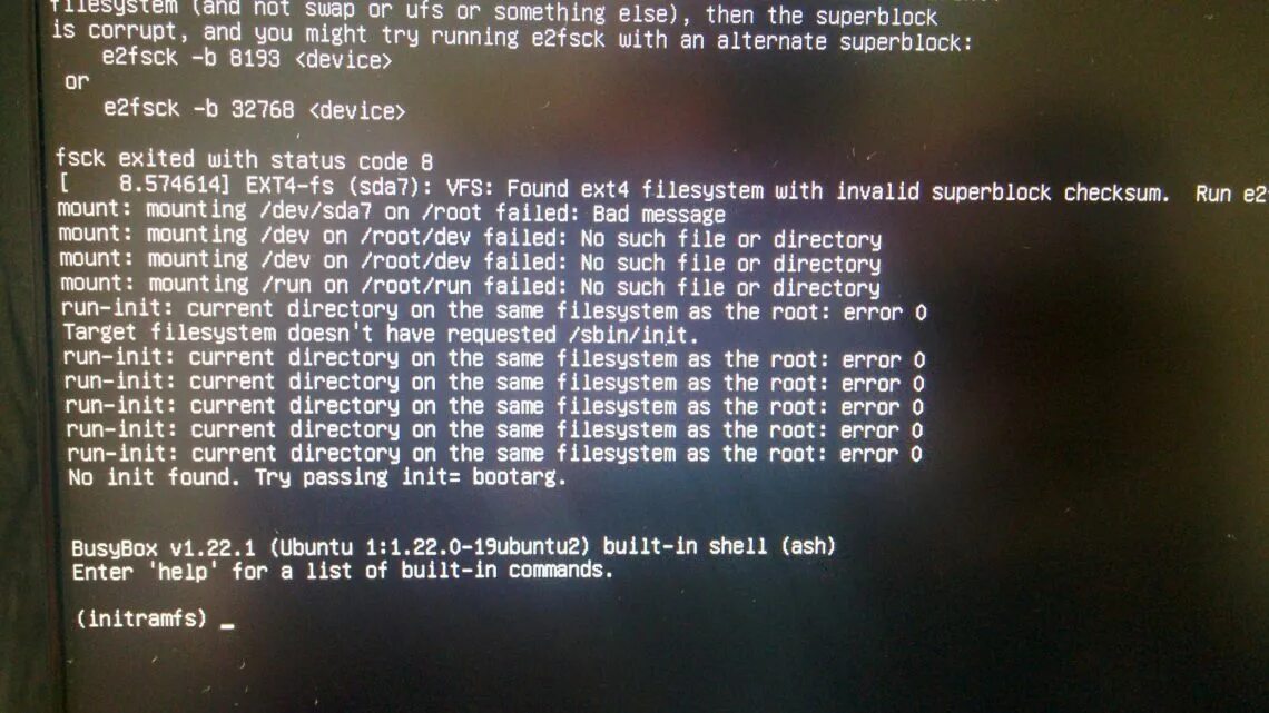 The game filesystem failed