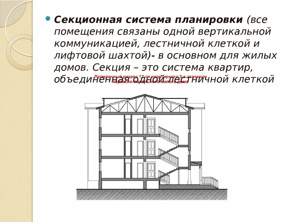 Секция здания. Вертикальные и горизонтальные коммуникации в зданиях. секционная система. горизонтальные коммуникации в общественных зданиях. основы архитектуры и строительных конструкций лекции.