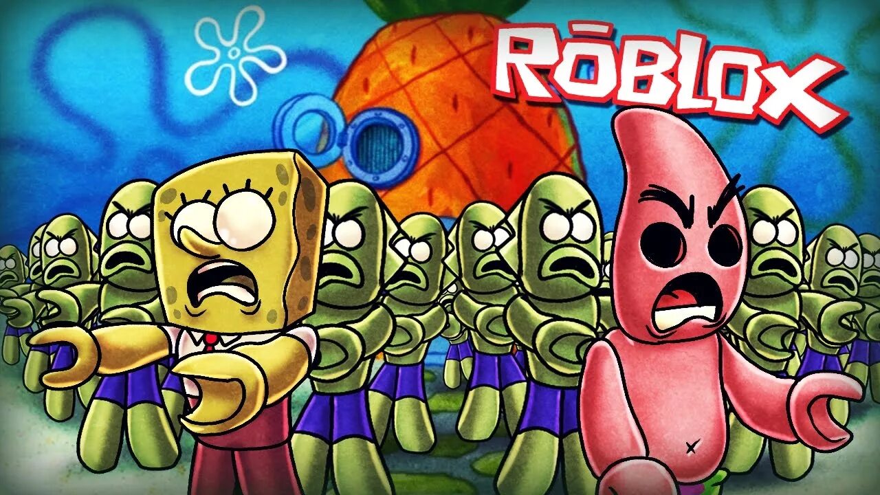 Губка Боб квадратные штаны зомби. Spongebob vs Zombies игра. Спанч Боб зомби апокалипсис. Роблокс спанч боба
