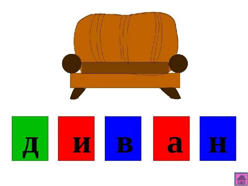 Нарисовать диван. Буква д диван. Смешная буква д. Диван звуковая схема. Карточки мебель для детей в детском саду.
