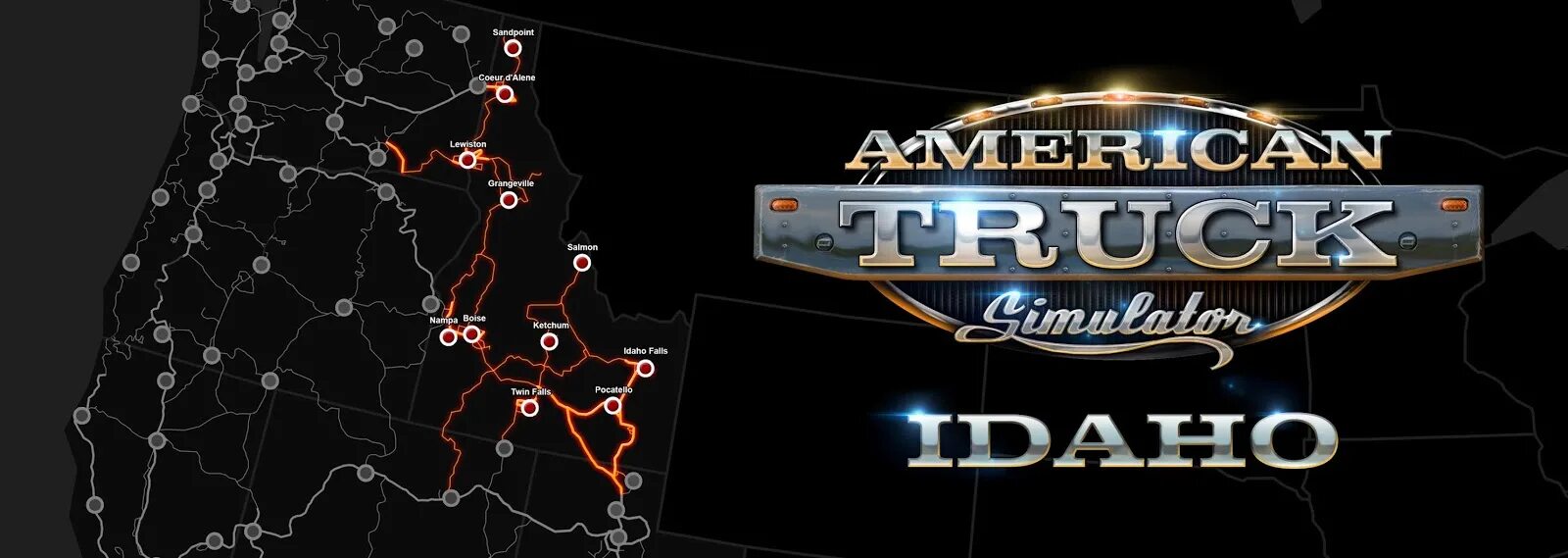 Длс сюжет. American Truck Simulator карта DLC. Американ трак симулятор Айдахо. American Truck Simulator 2 карта. АТС DLC Idaho.