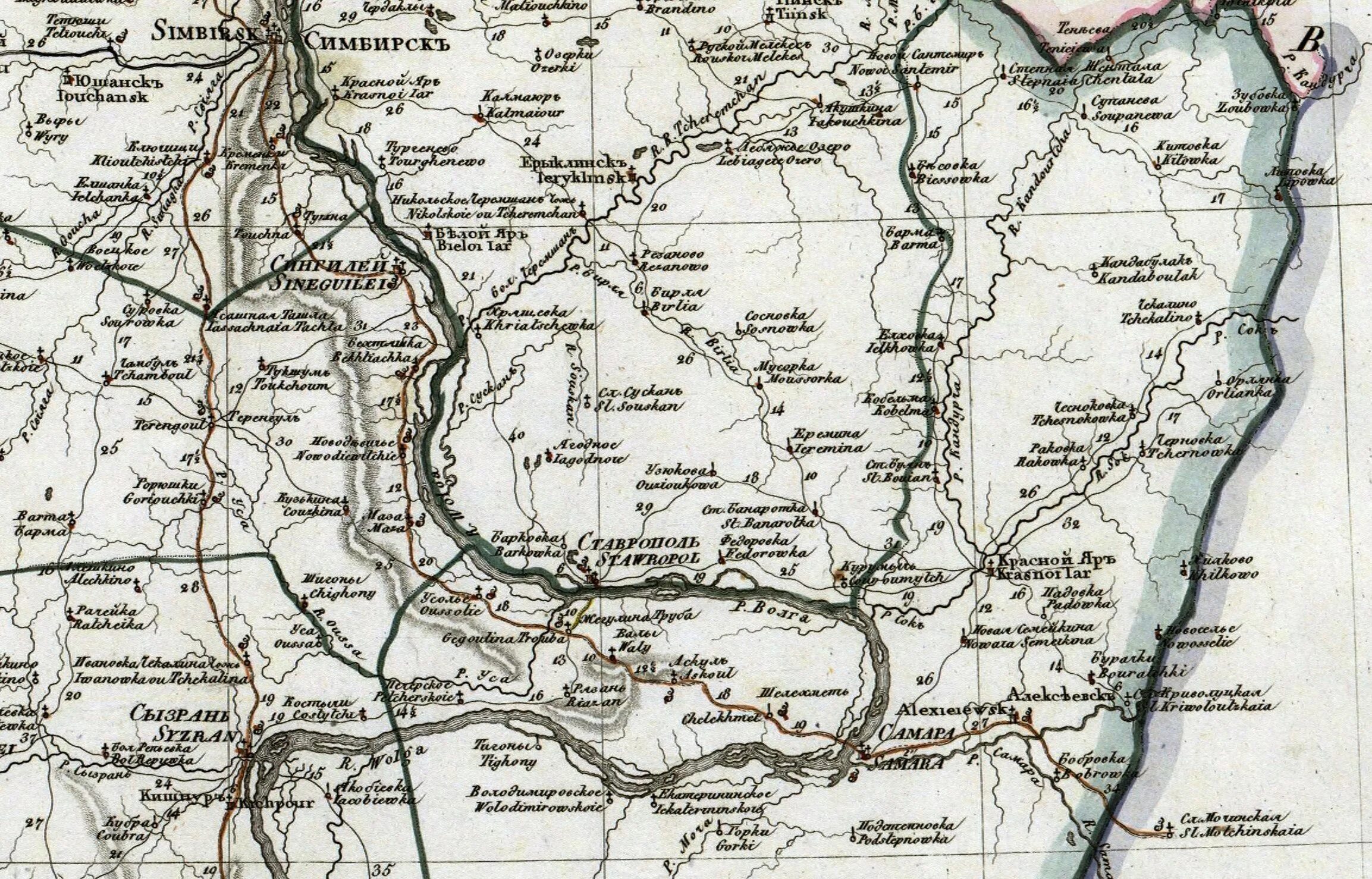 Симбирская Губерния карта до 1917 года. Карта Симбирской губернии 18 века. Карта Симбирской губернии 19 века. Бугульминский уезд карты 1912 года.