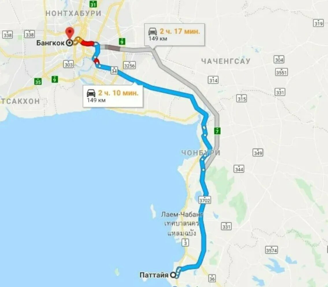 Карта от Бангкока до Паттайи. Бангкок и Паттайя на карте. Маршрут Бангкок Паттайя. Такси из Бангкока до Паттайи.