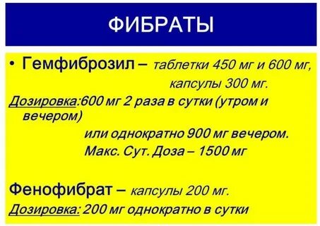 Фибраты что это за препараты