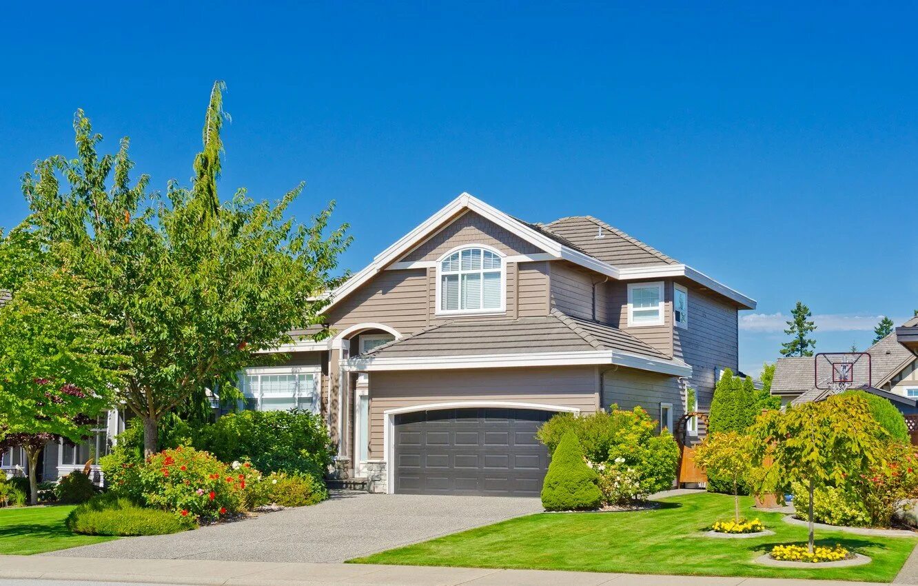 красивый домик. американ гарден здание. красивый уютный дом. каменные особняки бордо. улица с коттеджами.