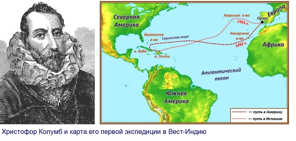 С каким океаном связаны исследования путешественников. Экспедиция Христофора Колумба 1492 карта. Путешествие Христофора Колумба первое плавание. Маршрут плавания Христофора Колумба. Маршрут экспедиции путешественника Христофора Колумба.