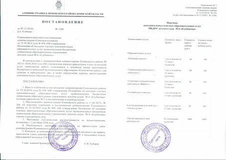 Положение оказания платных образовательных