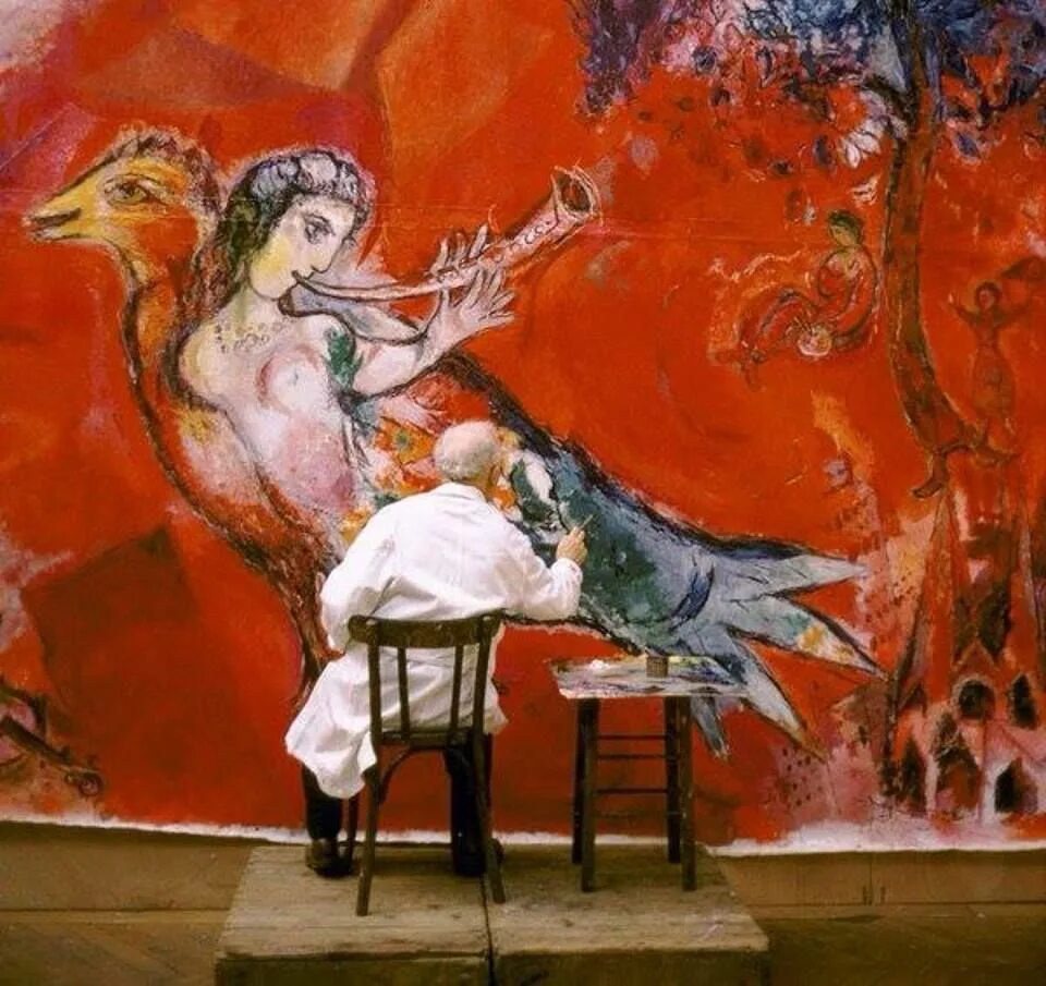 Фрески марка Шагала в метрополитен опера. Шагал опера