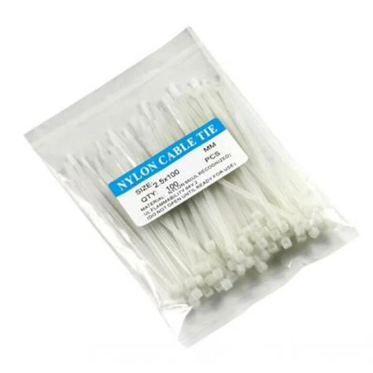 стяжка электрическая 100 мм. стяжка кабельная (хомут), нейлон, 3,6х250мм, белый (100шт). хомут кабельный 2,5x100 мм, черный, нейлон, (100 шт), general, 475325. стяжки 100мм. кабельные стяжки 120х2.