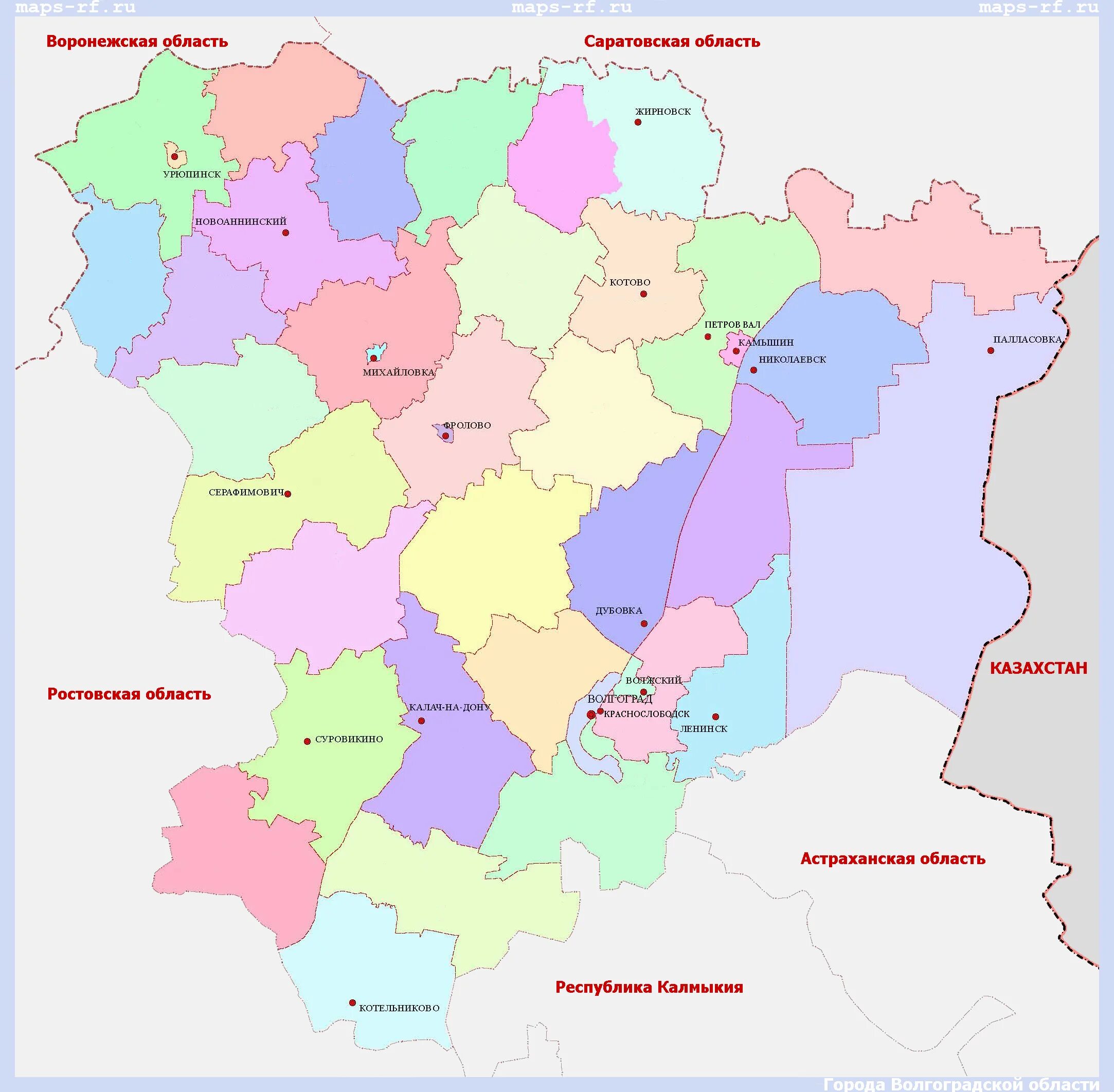 Статус волгоградской области. Серафимович на карте Волгоградской области. Палласовка Волгоградская область на карте. Котово Волгоградская область карта. Жирновск Волгоградская область на карте Волгоградской области.