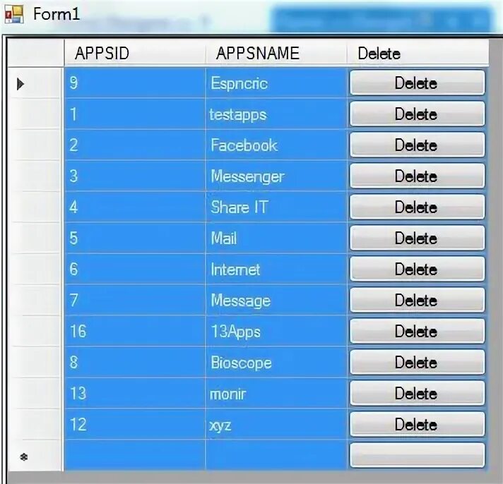 Datagrid rows. Datagridviewbuttoncolumn.