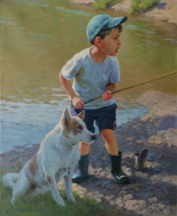 Мальчики на рыбалке